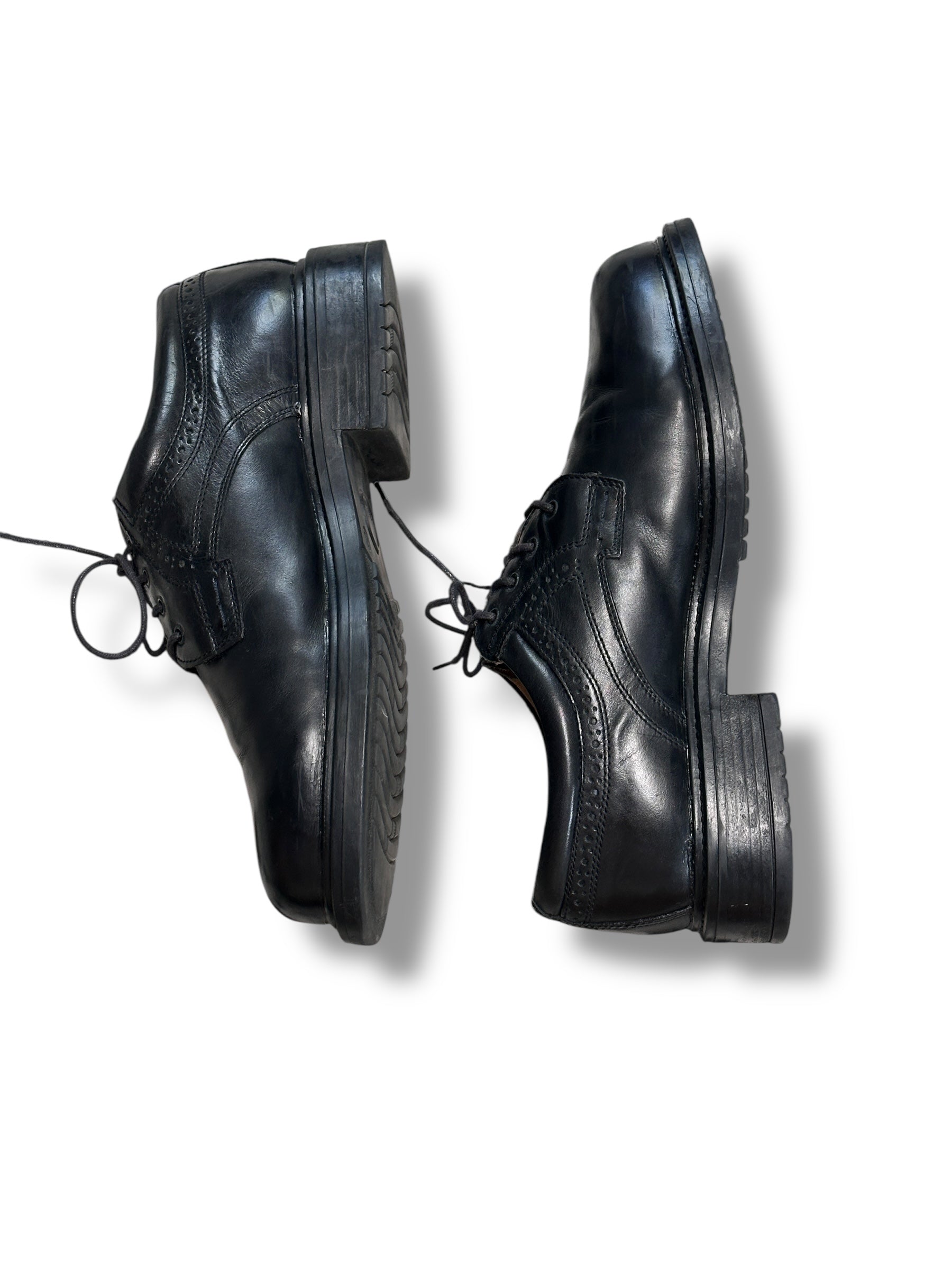 Sergio Comfort Derbyschuh Herren Leder Schwarz | EU 42 | Made in Italy Vintage