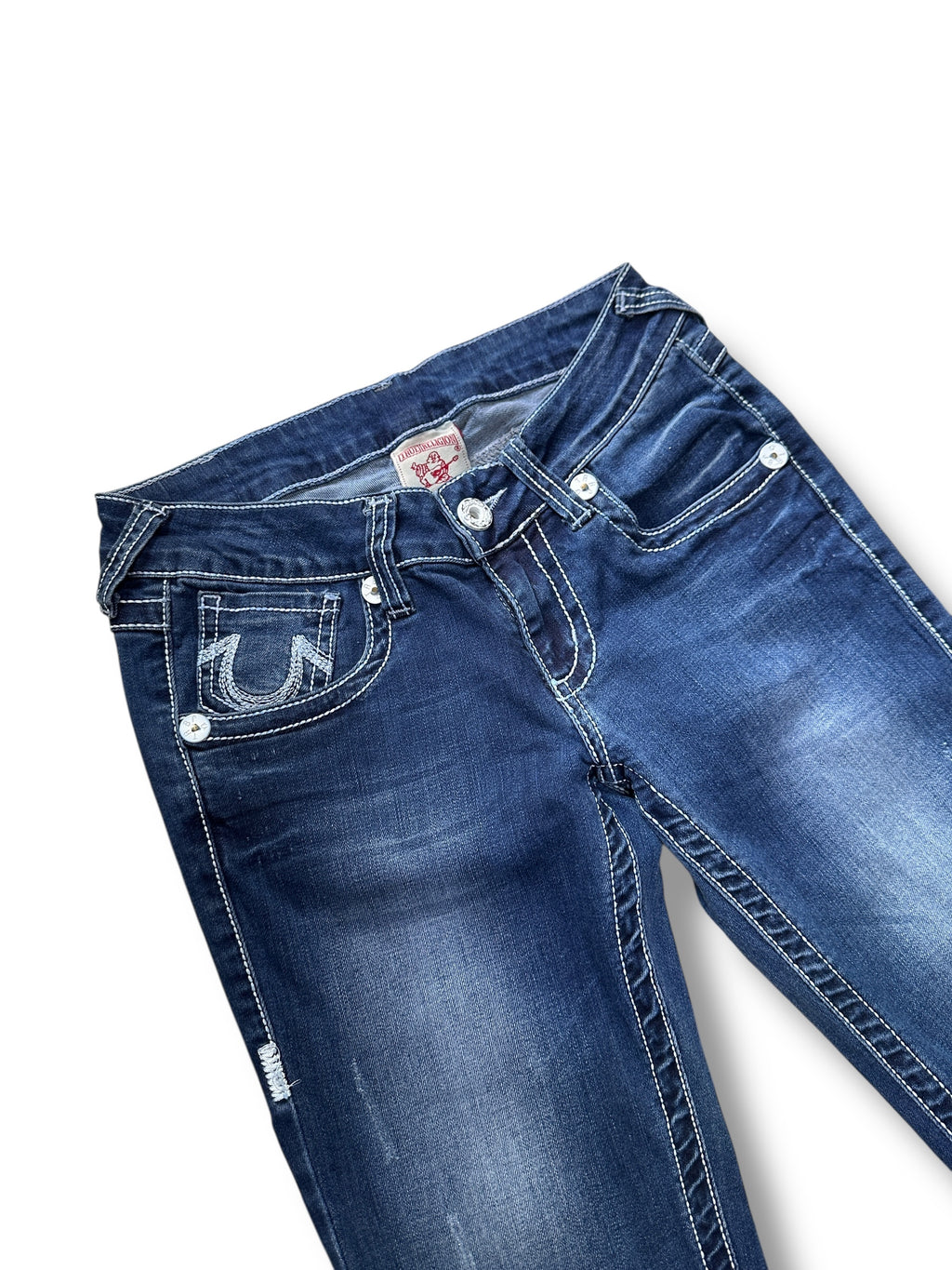Y2K True Religion Skinny Jeans Blau Washed | 34 Women’s W27