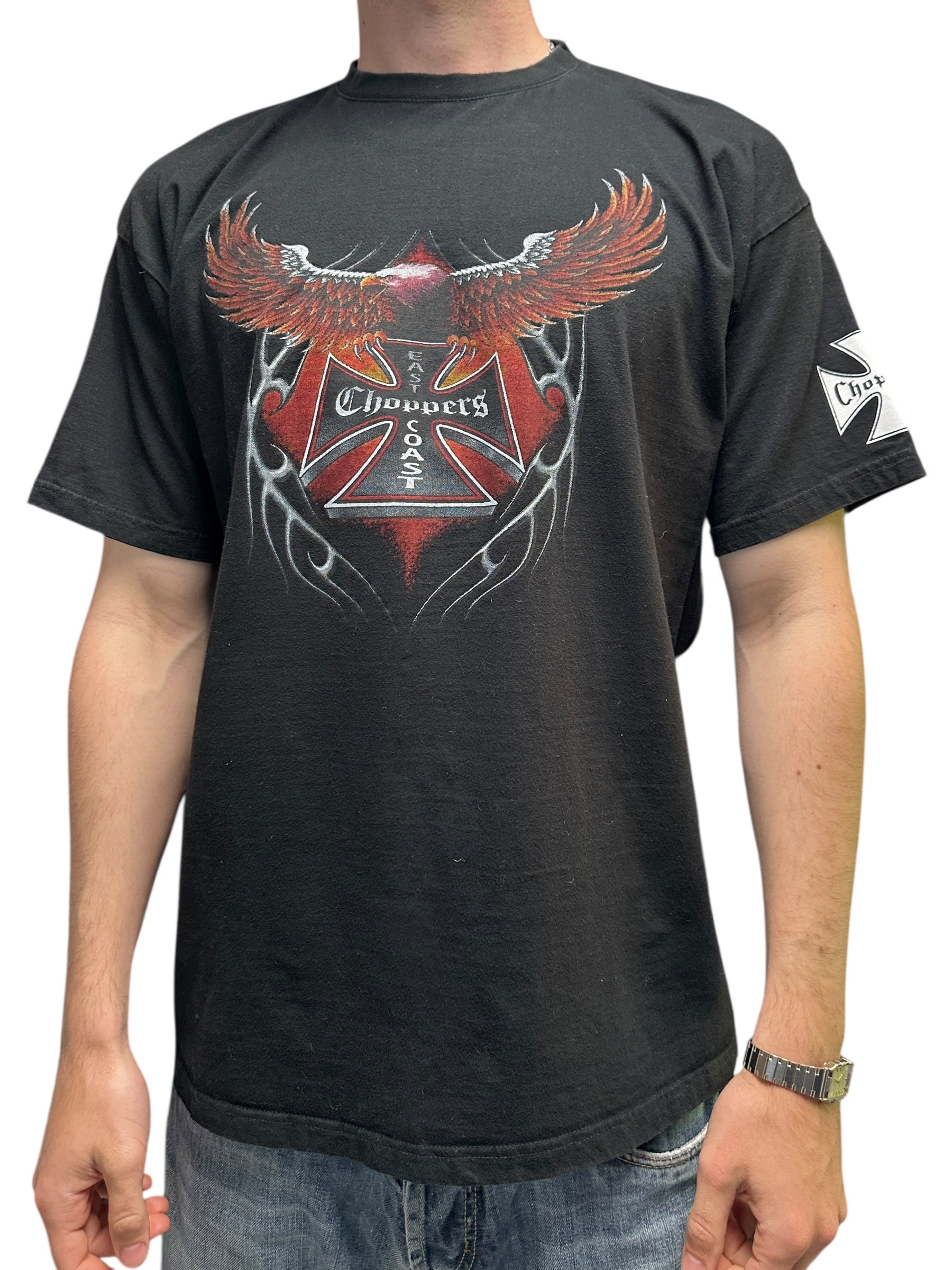 1990s Heavy Tribal East Coast Choppers T-Shirt XL