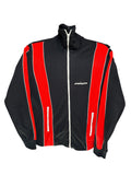 1980s Grasshoppers Two Tone Schwarz Rot Trackjacket Trainingsjacke M | Men’s Vintage