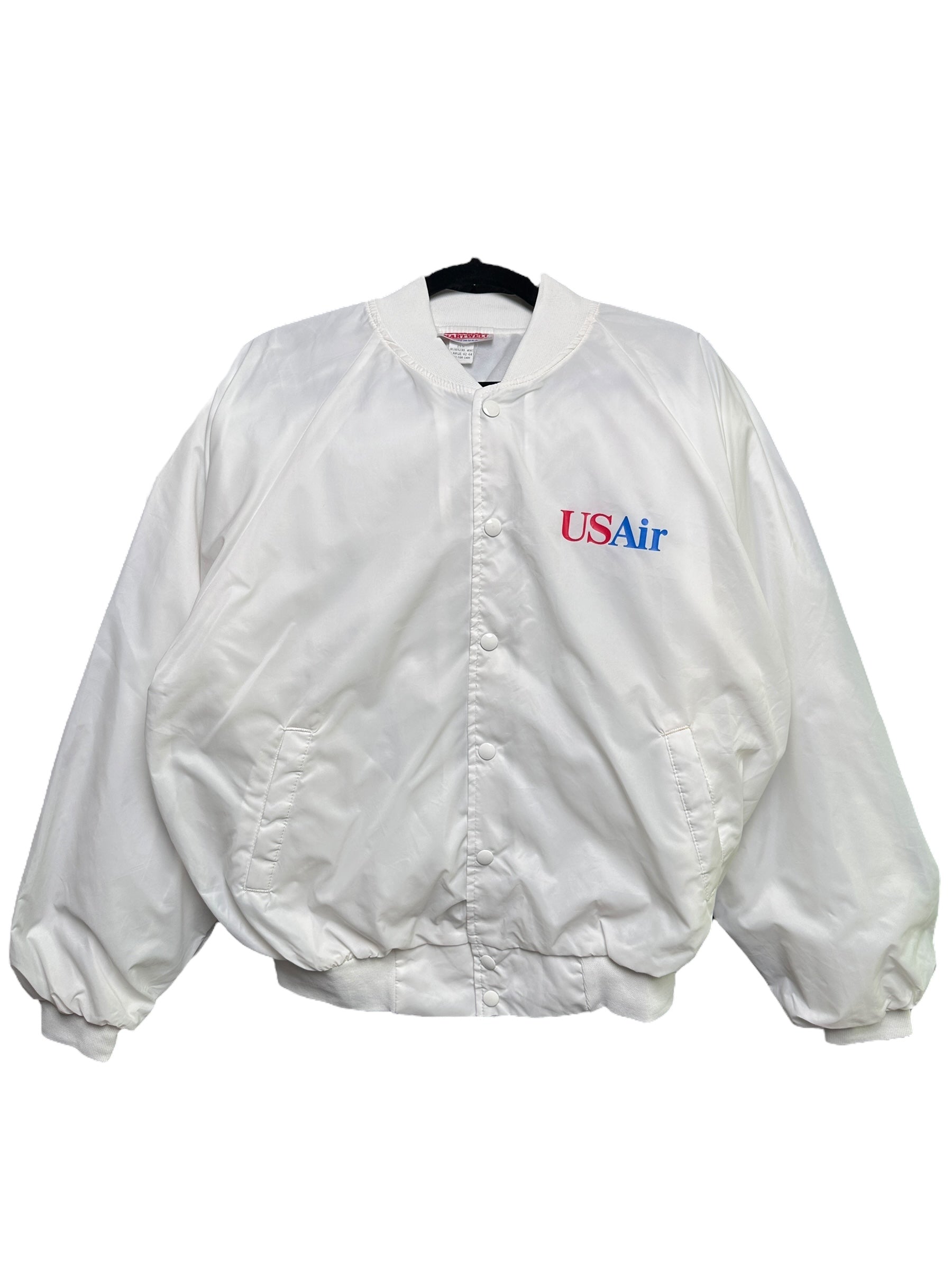 1990s Hartwell Bomberjacke USAir Weiß L | Men’s Vintage