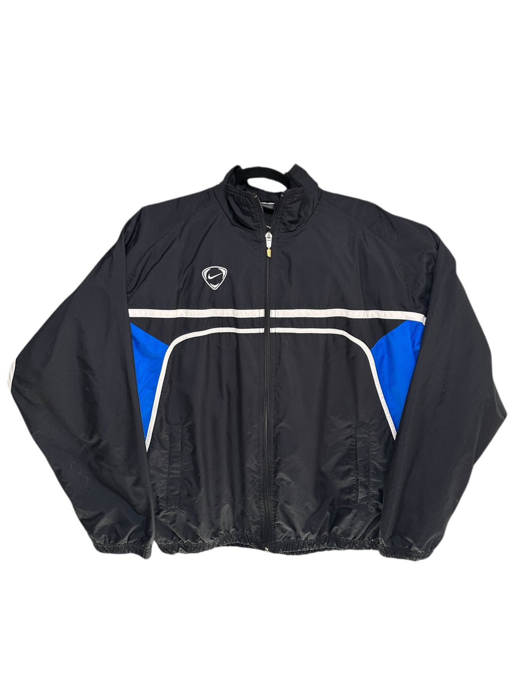2000s Nike Trackjacket Trainingsjacke Schwarz Blau M–L | Men’s Vintage