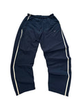 2000s Nike Trackpants Dunkelblau Beige | Y2K Hose XL Vintage