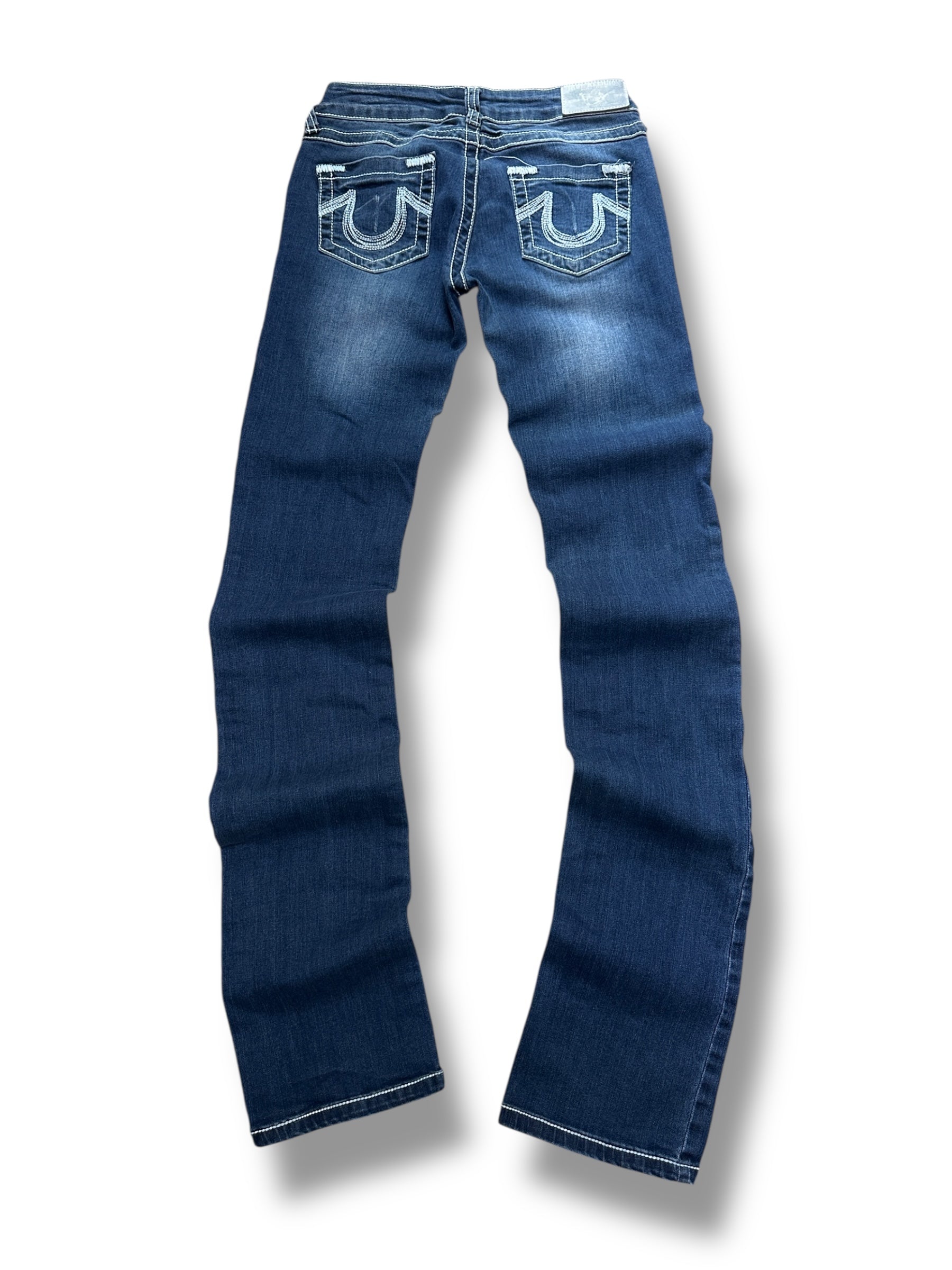 Y2K True Religion Skinny Jeans Blau Washed | 34 Women’s W27