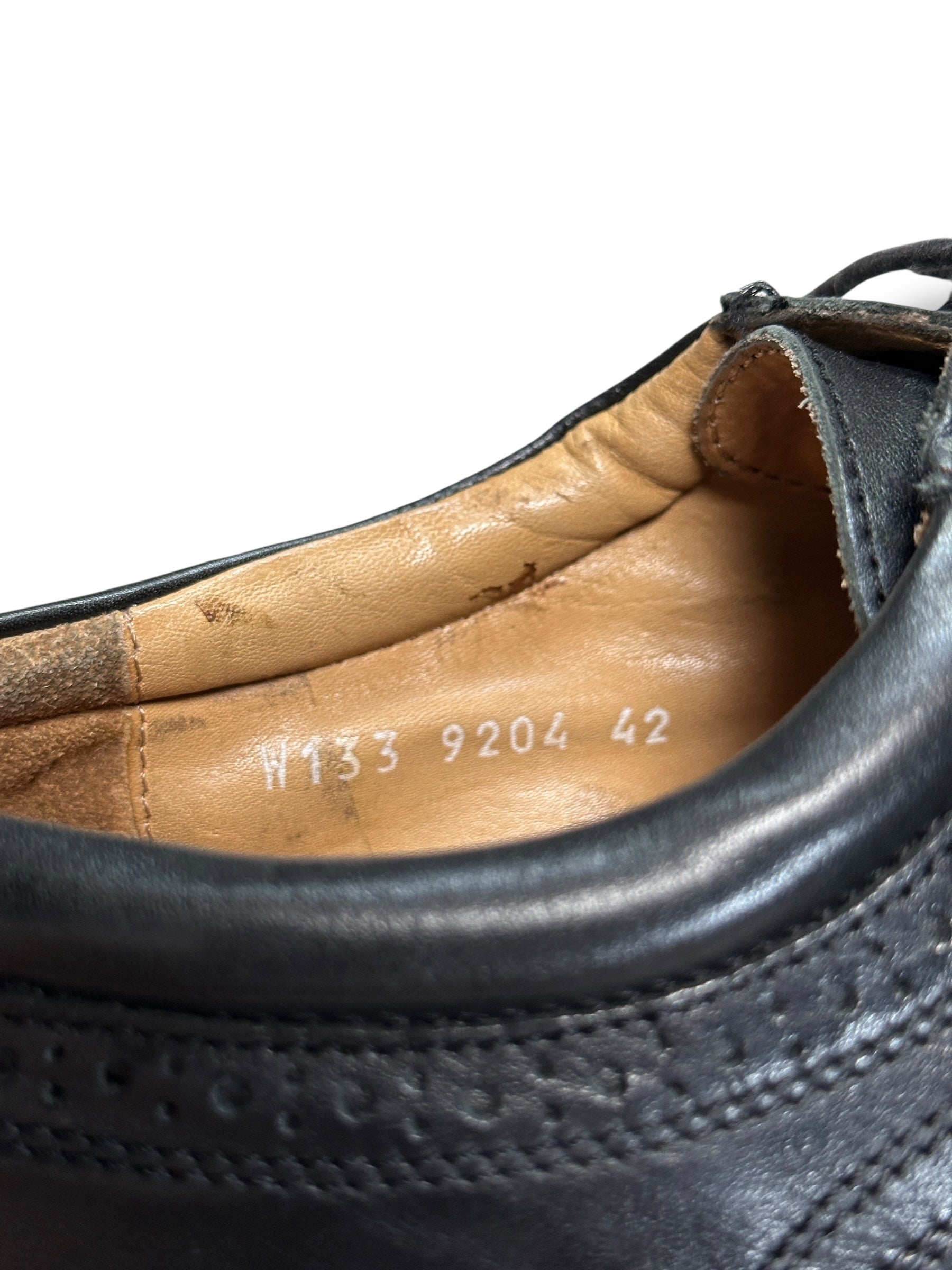 Sergio Comfort Derbyschuh Herren Leder Schwarz | EU 42 | Made in Italy Vintage