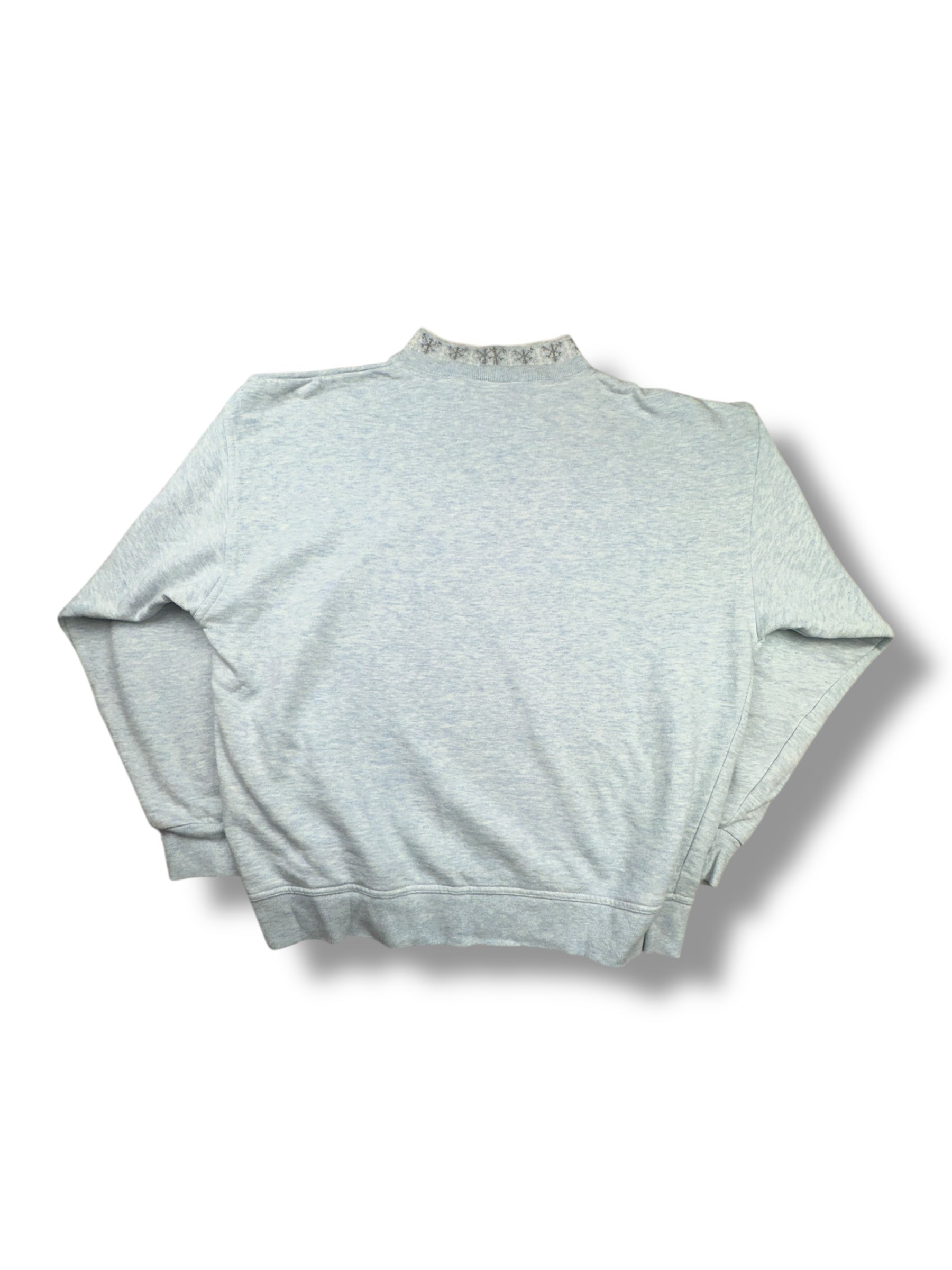 1990s Hugo Boss Sport Canada Wintersweater Hellblau Stick | Vintage L