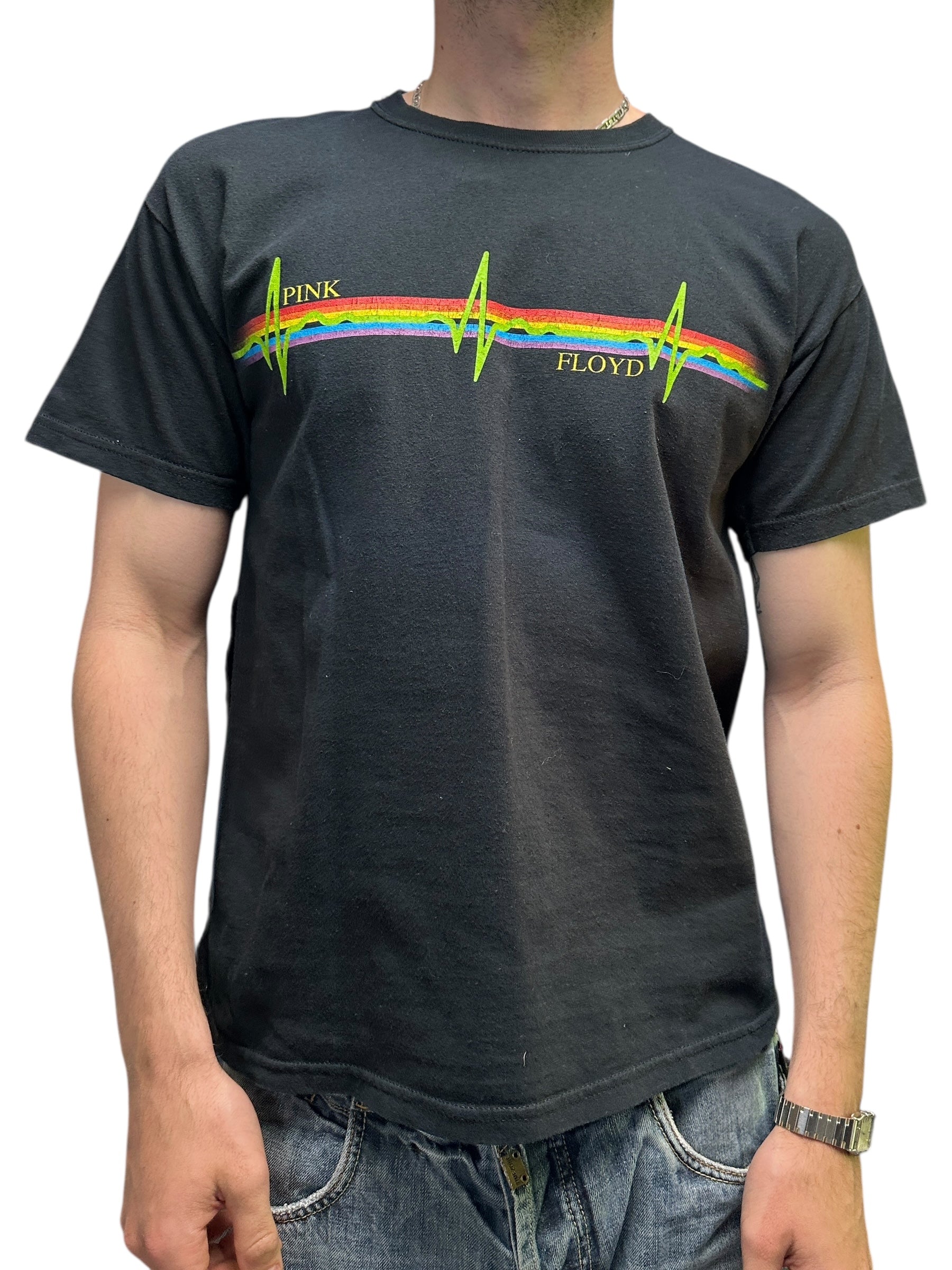 2000s Y2K Pink Floyd Dark Side Vintage Band T-Shirt | Gildan Heavy Cotton Schwarz M