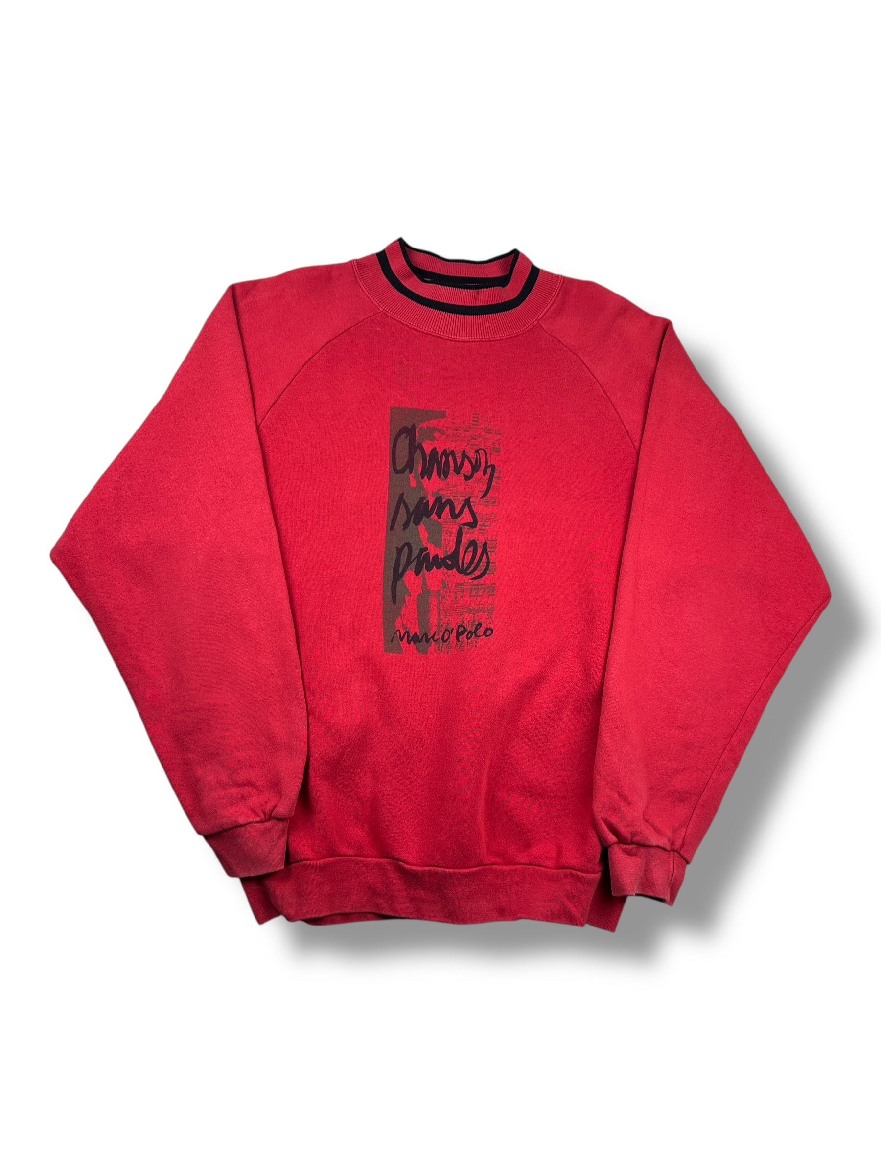 1990s Marc O’Polo Wintersweater Rot “Chansony sans pandes” | Vintage L