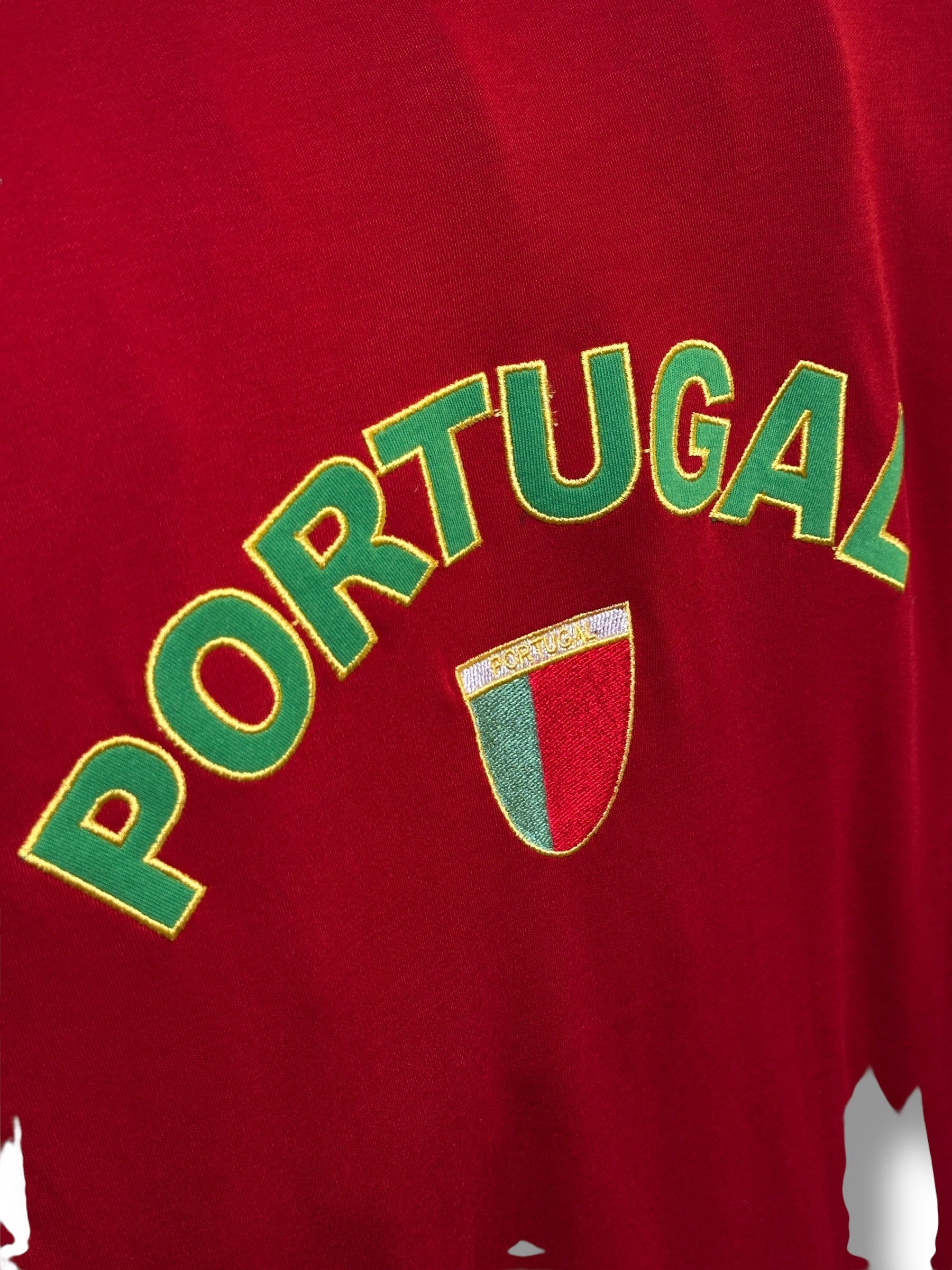 2000s Portugal Mazine Tanktop Rot/Grün | Men’s Size L | Vintage
