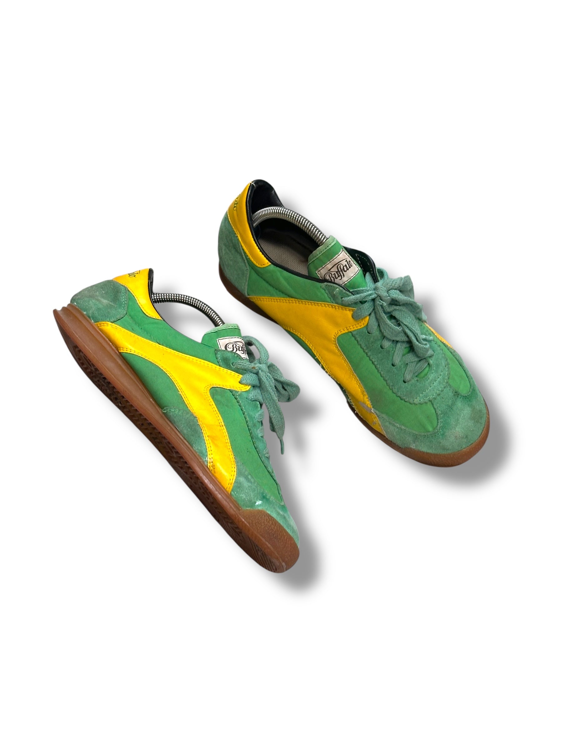 1980s Buffalo Sneaker Grün Gelb | Vintage EU 43