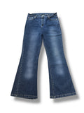 Y2K Flared Jeans Dunkelblau Low Waist | 38 Women’s W29