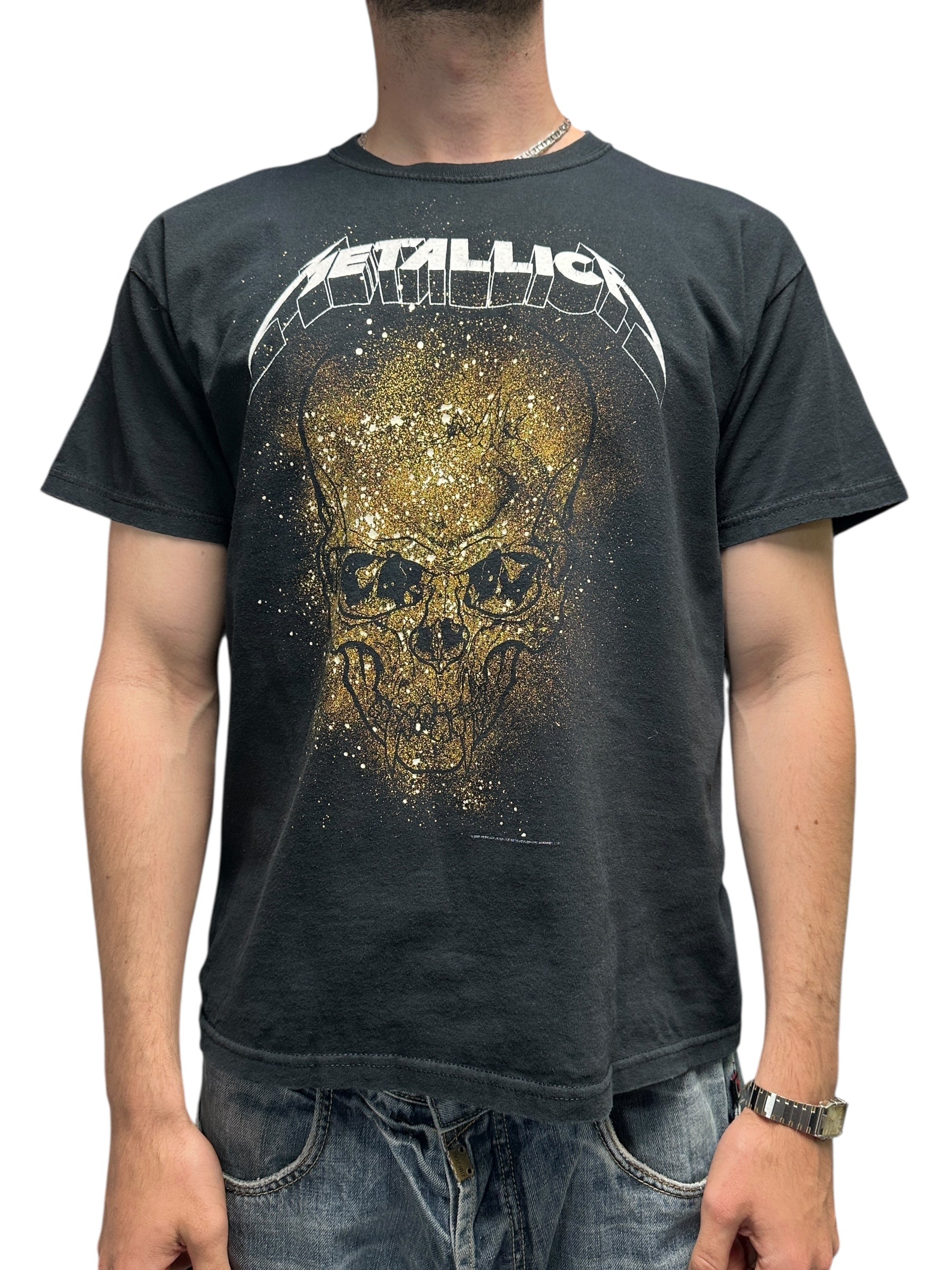 2008 y2k Metallica Skull Splatter Band T-Shirt Gildan M