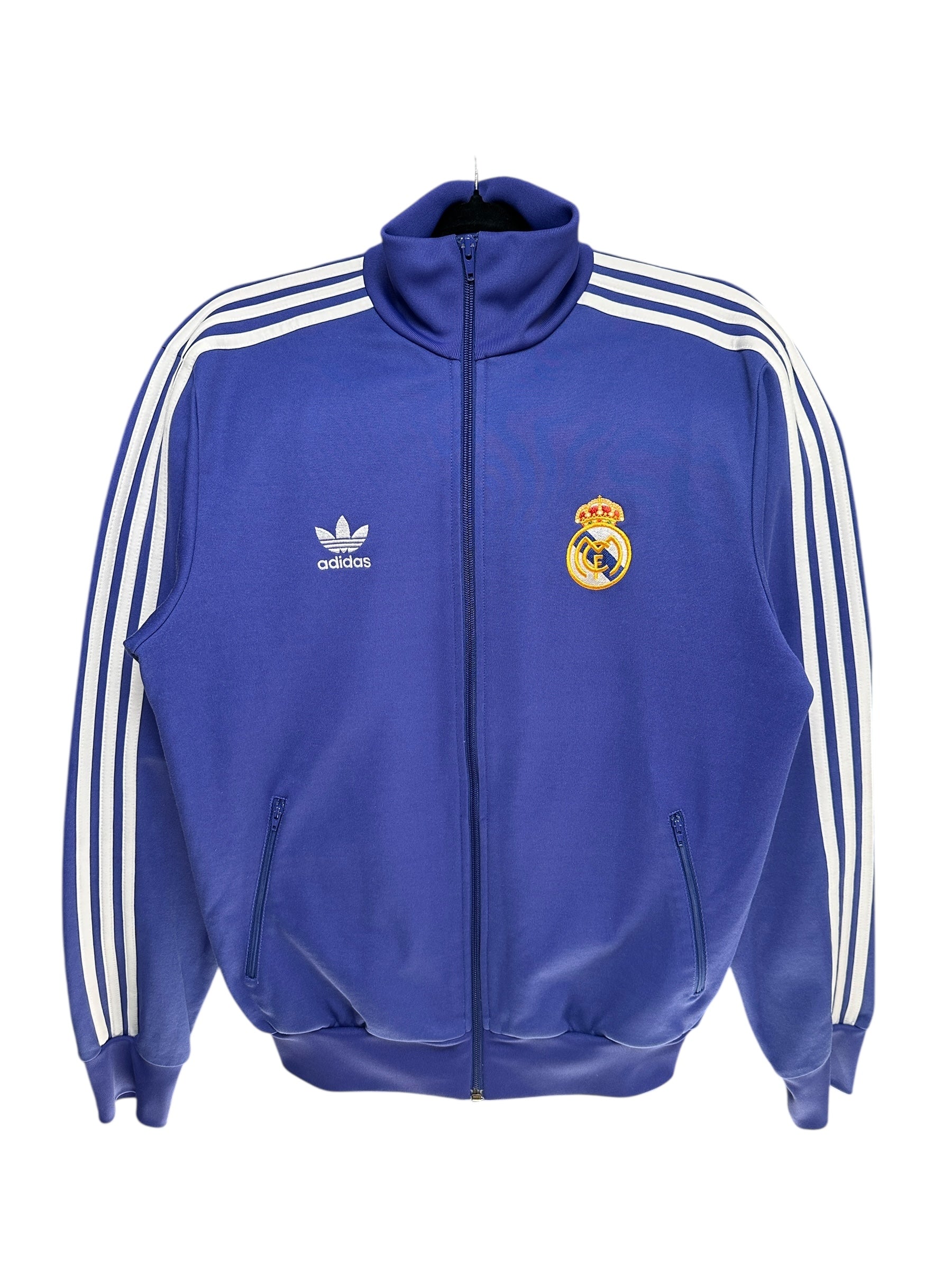 2000s Adidas x Real Madrid Vintage Trainingsjacke | Lila mit Streifen M