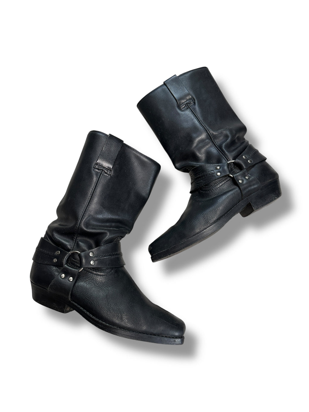 Western Cowboy Boots Herren Schwarz Vintage | EU 42 | Echtleder Made in Europe