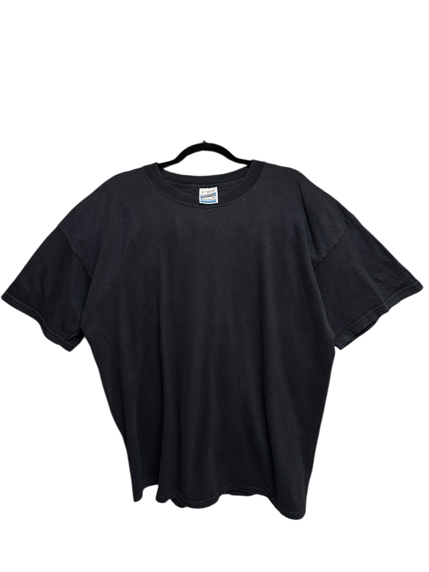 1990s Screen Stars Premium Blank T-Shirt Schwarz XL | Men’s Vintage