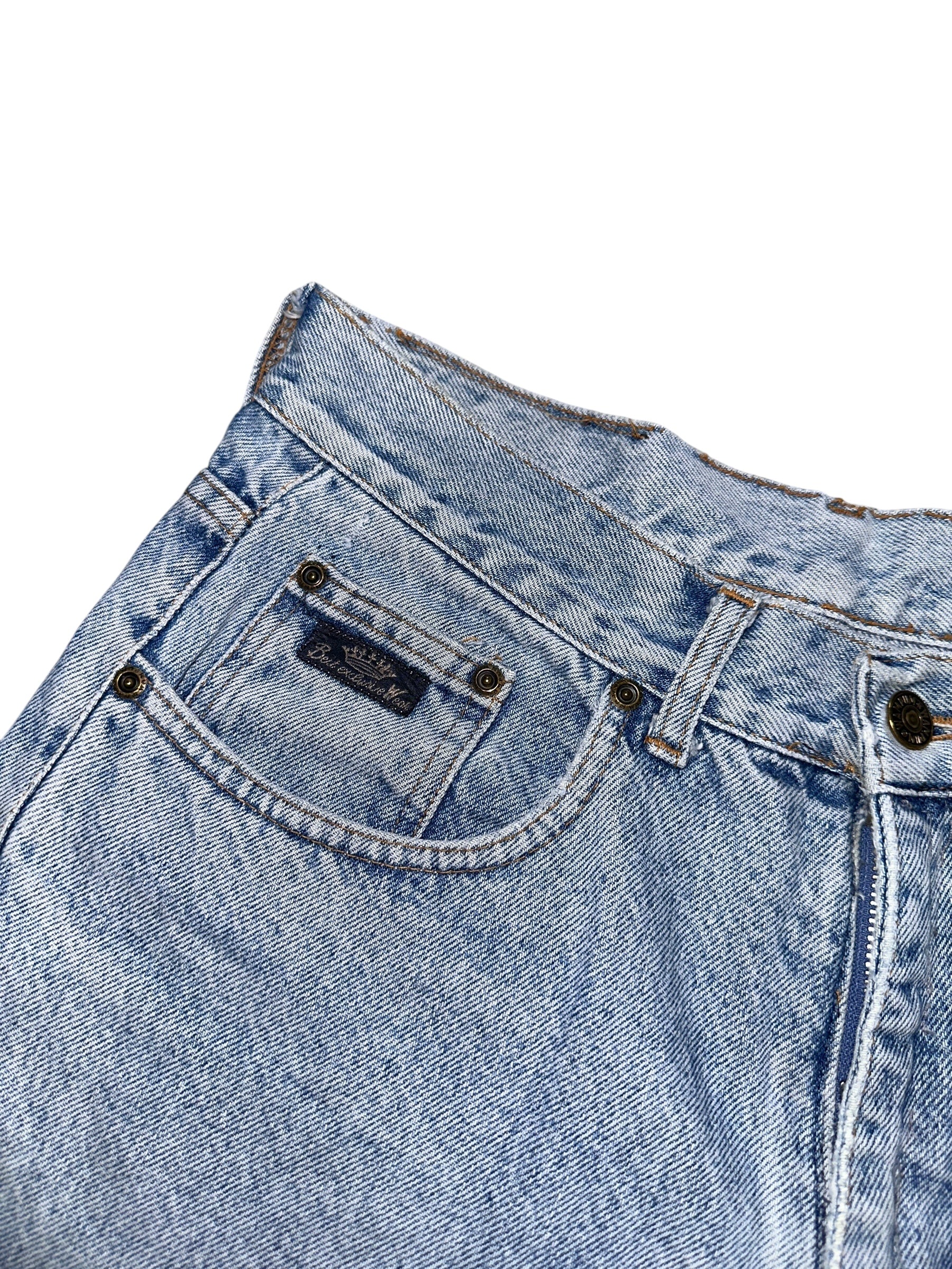 1990s Best Exclusive Wear Jeans Shorts Hellblau | Men’s Size S | Vintage
