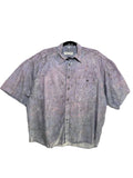 1990s Sommerhemd Lila Flieder Art Abstract XL
