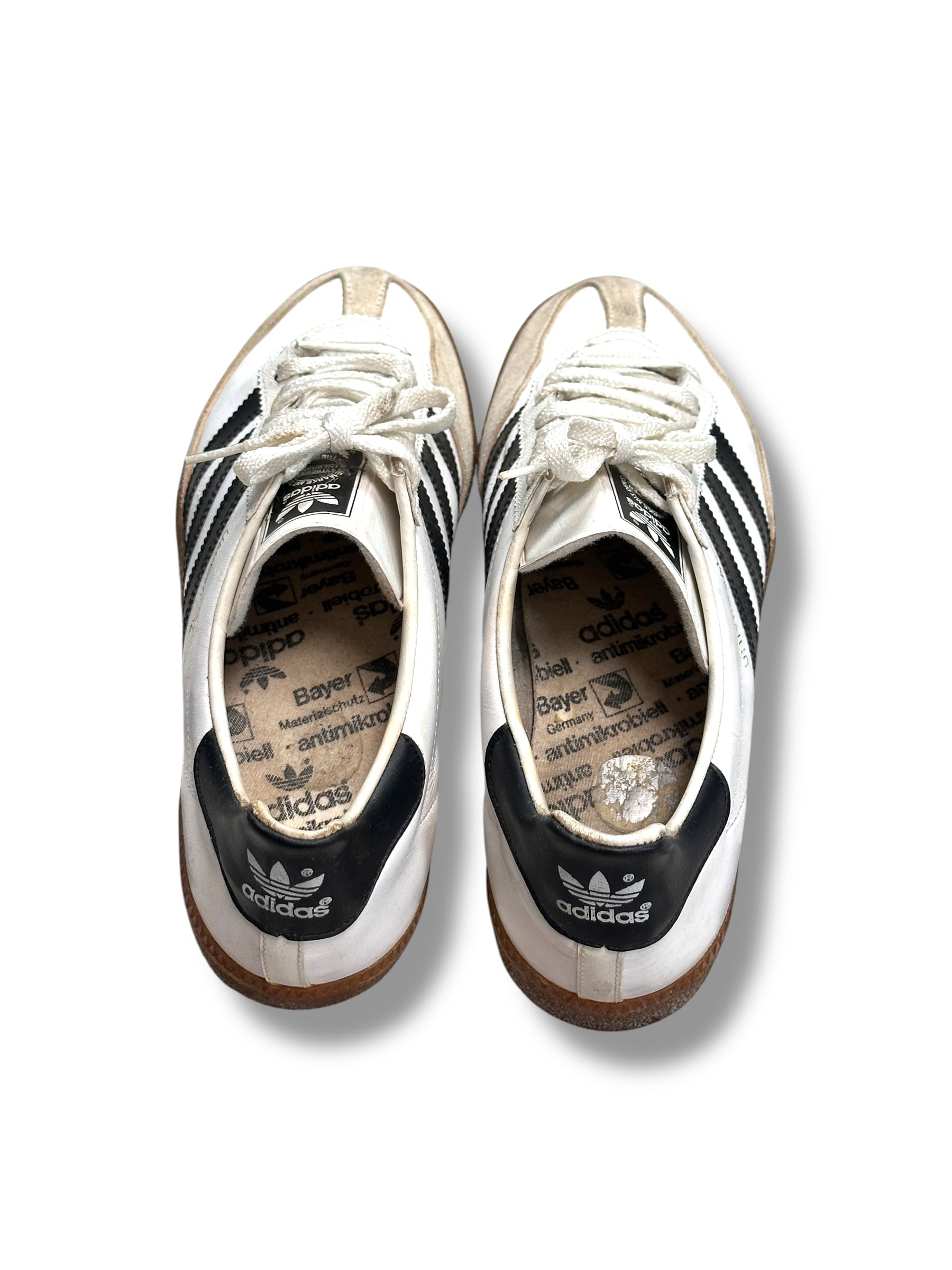 1990s Adidas Universal | Made in West Germany | Weiß Schwarz Gum Sole | EU 43.5–44