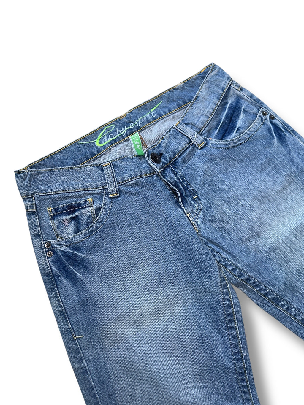 Y2K EDC by Esprit Baggy Jeans Hell mit Stickerei | 38 Women’s W30