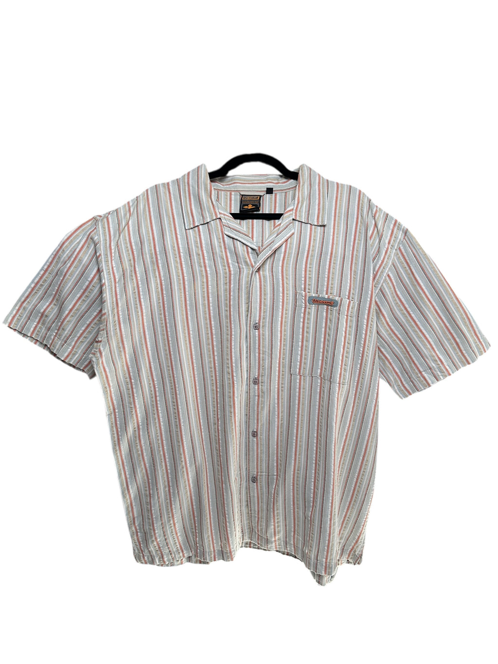 1990s Brunotti Heavy Sommer Hemd gestreift XL