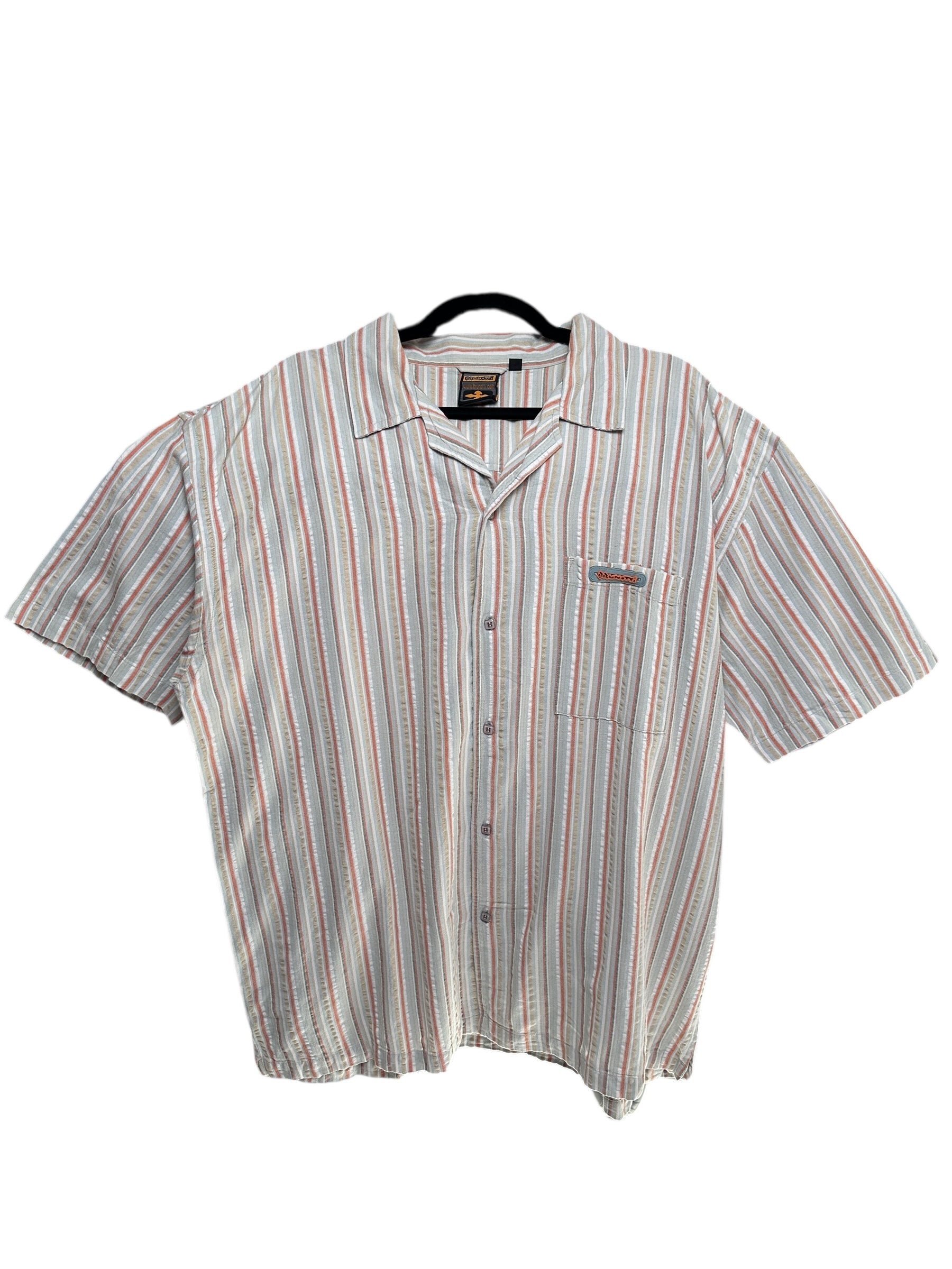 1990s Brunotti Heavy Sommer Hemd gestreift XL