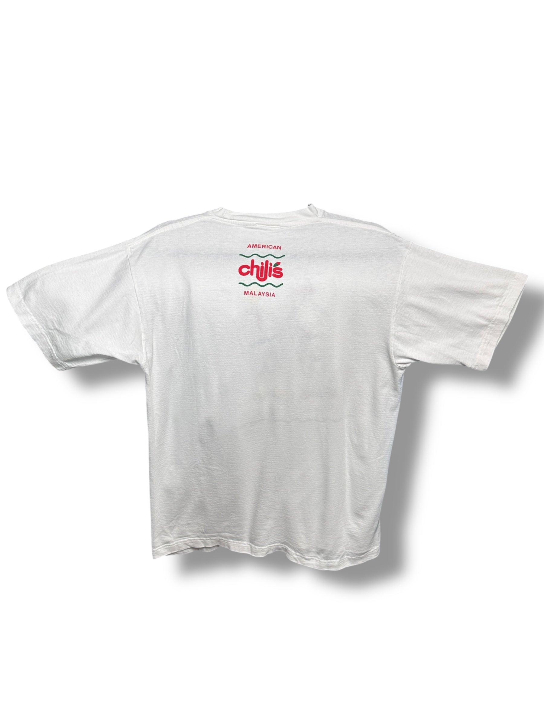 1990s T-Shirt „What’s the Best Meal at Chili’s“ | Men’s L