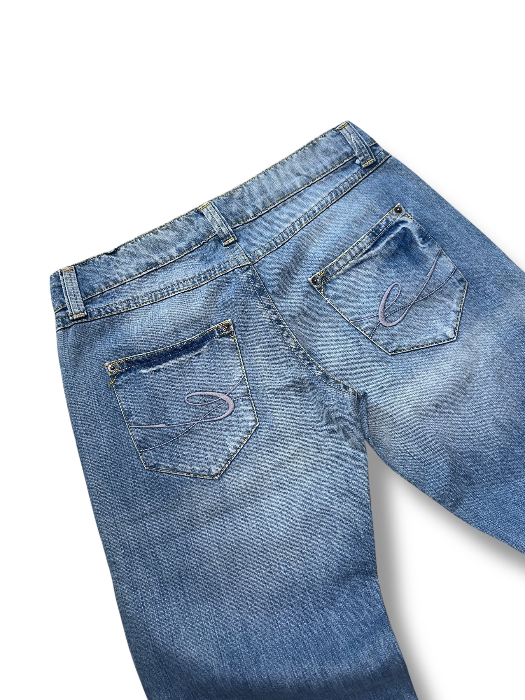 Y2K EDC by Esprit Baggy Jeans Hell mit Stickerei | 38 Women’s W30