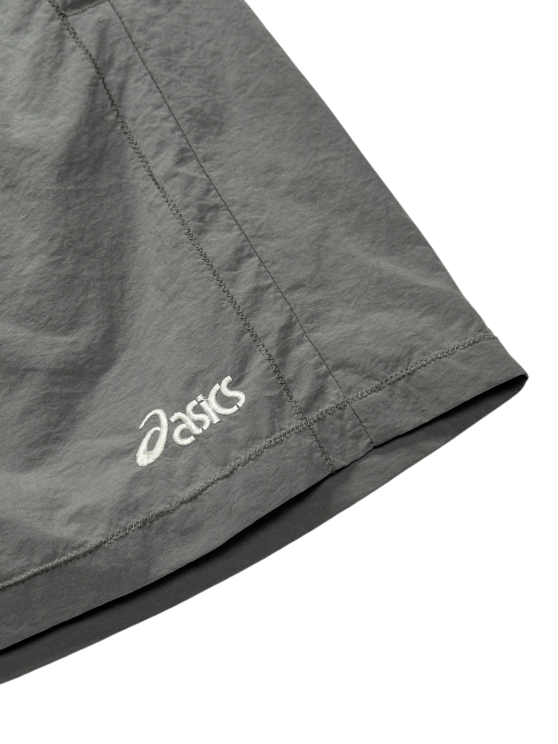 1990s Asics Shorts Grau | Leichte Vintage Bade/Sportshorts M