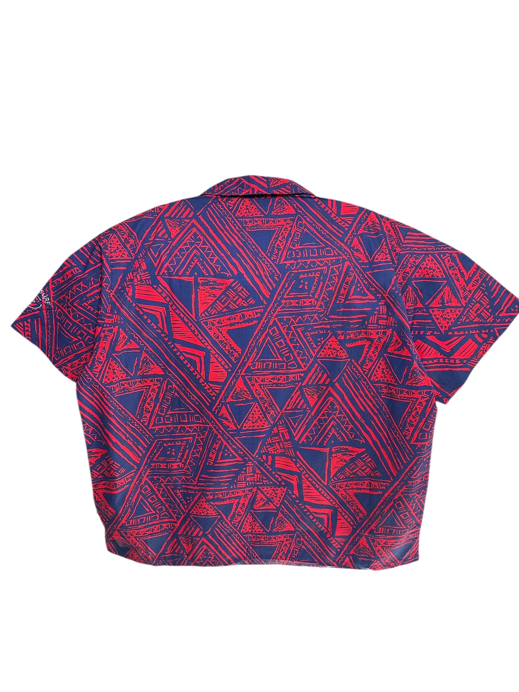 1990s Herod Surf Hemd Sommer Abstrakt Blau Rot XL | Men’s Vintage