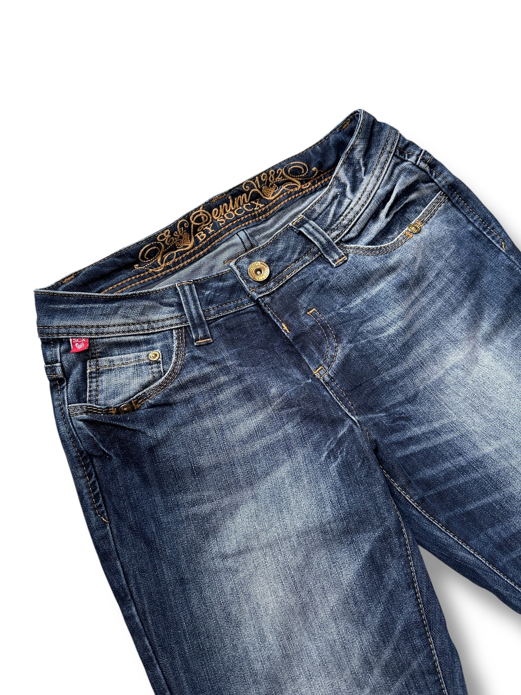 Y2K Denim by Soccx Jeans Dunkelblau mit Waschung & Stickerei | 36 Women’s W27