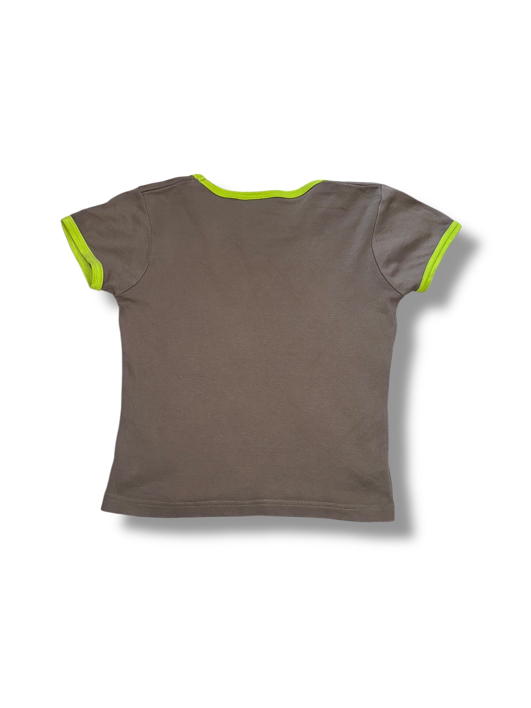 Y2K Garcia Mini Top Braun mit Grünen Rändern | Women’s S | Vintage