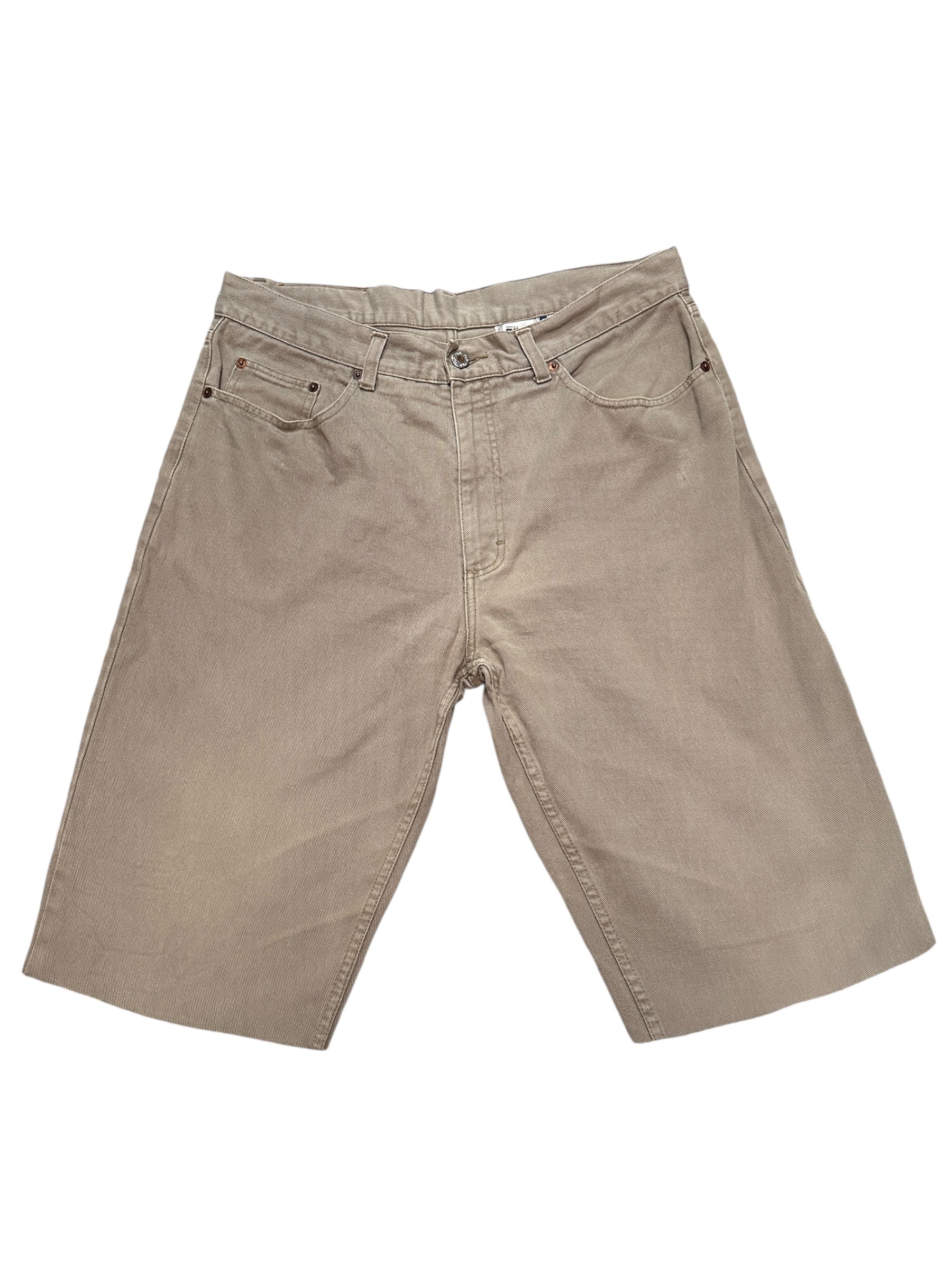 1990s Fila Jeans Shorts Beige | Men’s Size L (TG 52) | Vintage