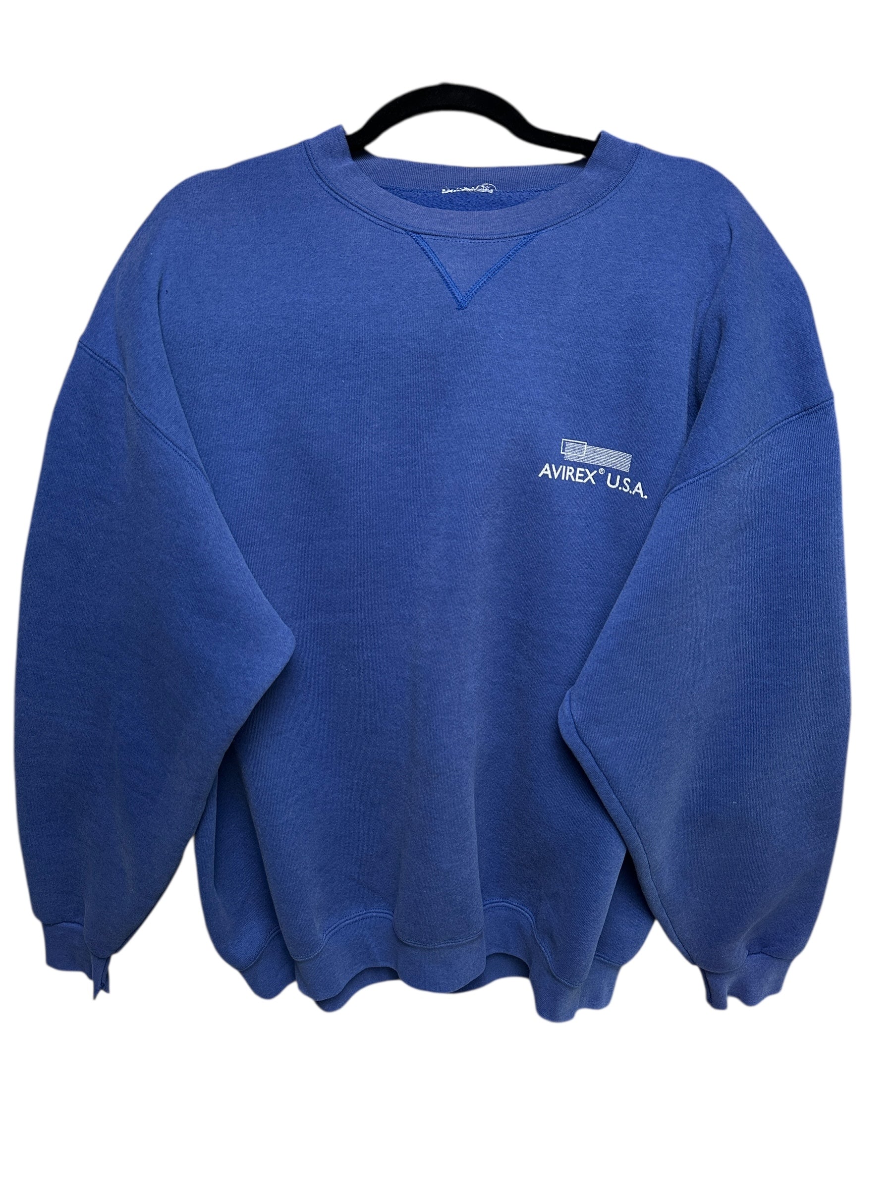 1990s Avirex USA Heavy Sweater Blau XL | Men’s Vintage