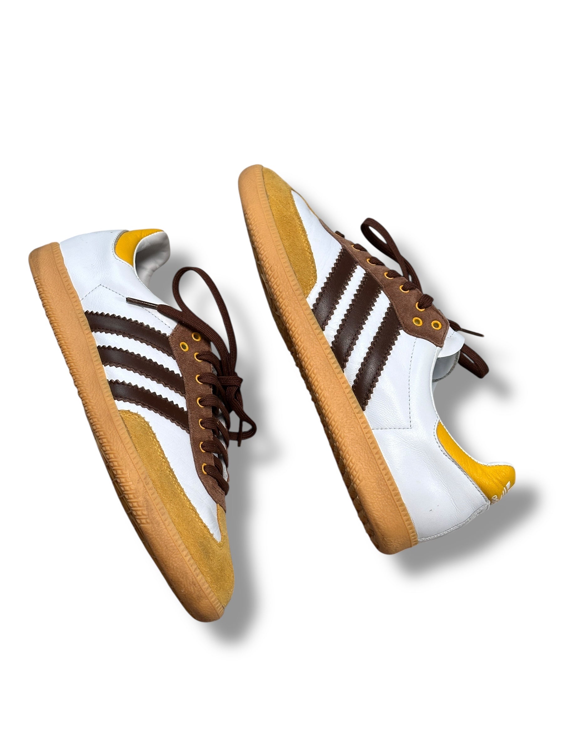 2015 Adidas Samba Custom miAdidas L38250 | Weiß Gelb Braun | US 10.5 EU 44 2/3