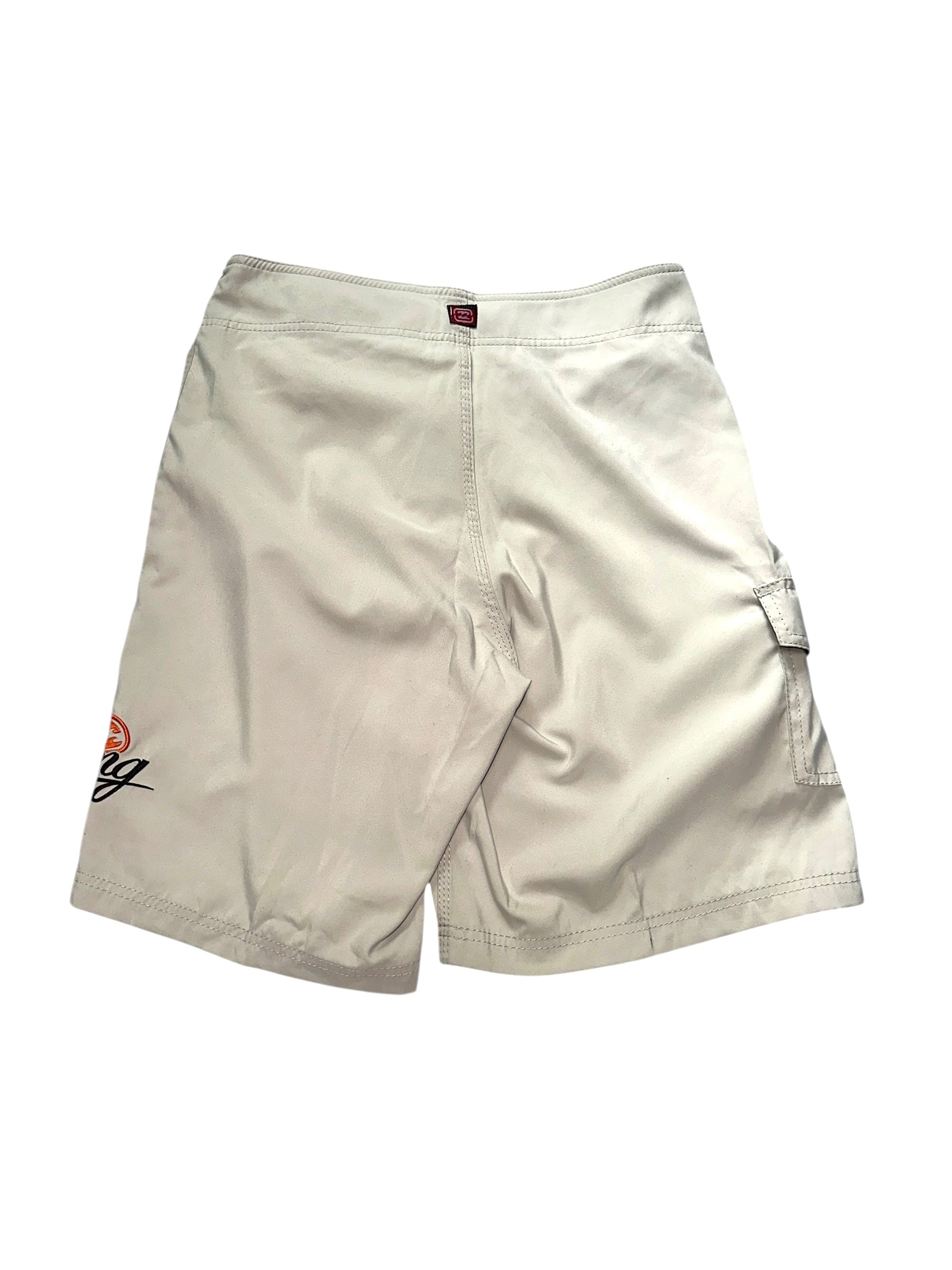 Y2K 2000s Vintage Billabong Badeshorts | Beige mit Stickerei Herren M