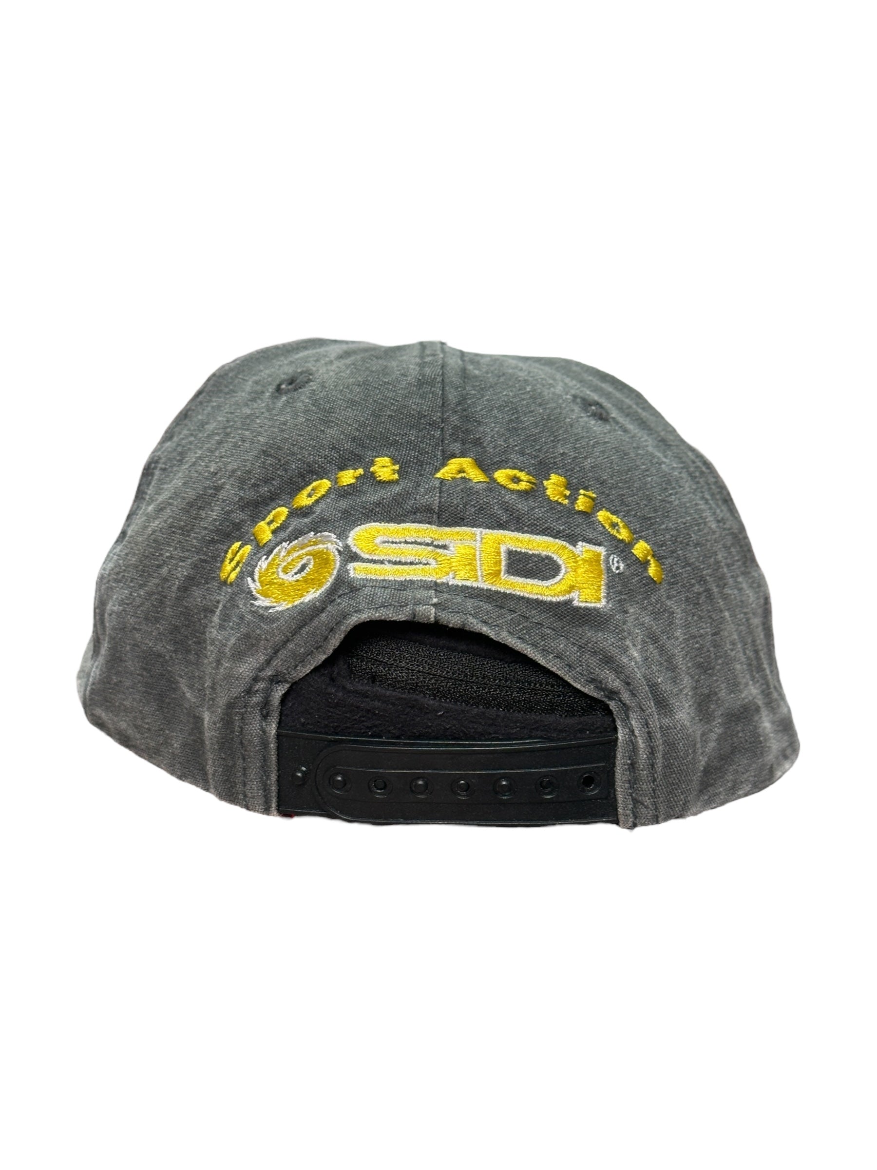 1990s STDI Sport Racing Cap | Vintage Motorsport Grau Gelb | One Size