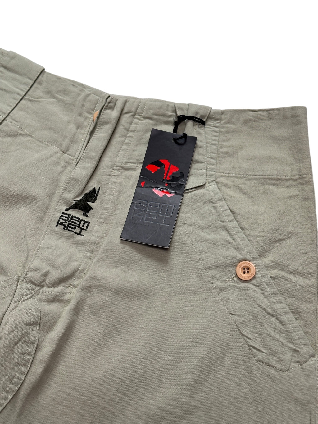 2000s Vintage Aem’kei 3/4 Jorts | Khaki Y2K Dreiviertel Shorts Herren M
