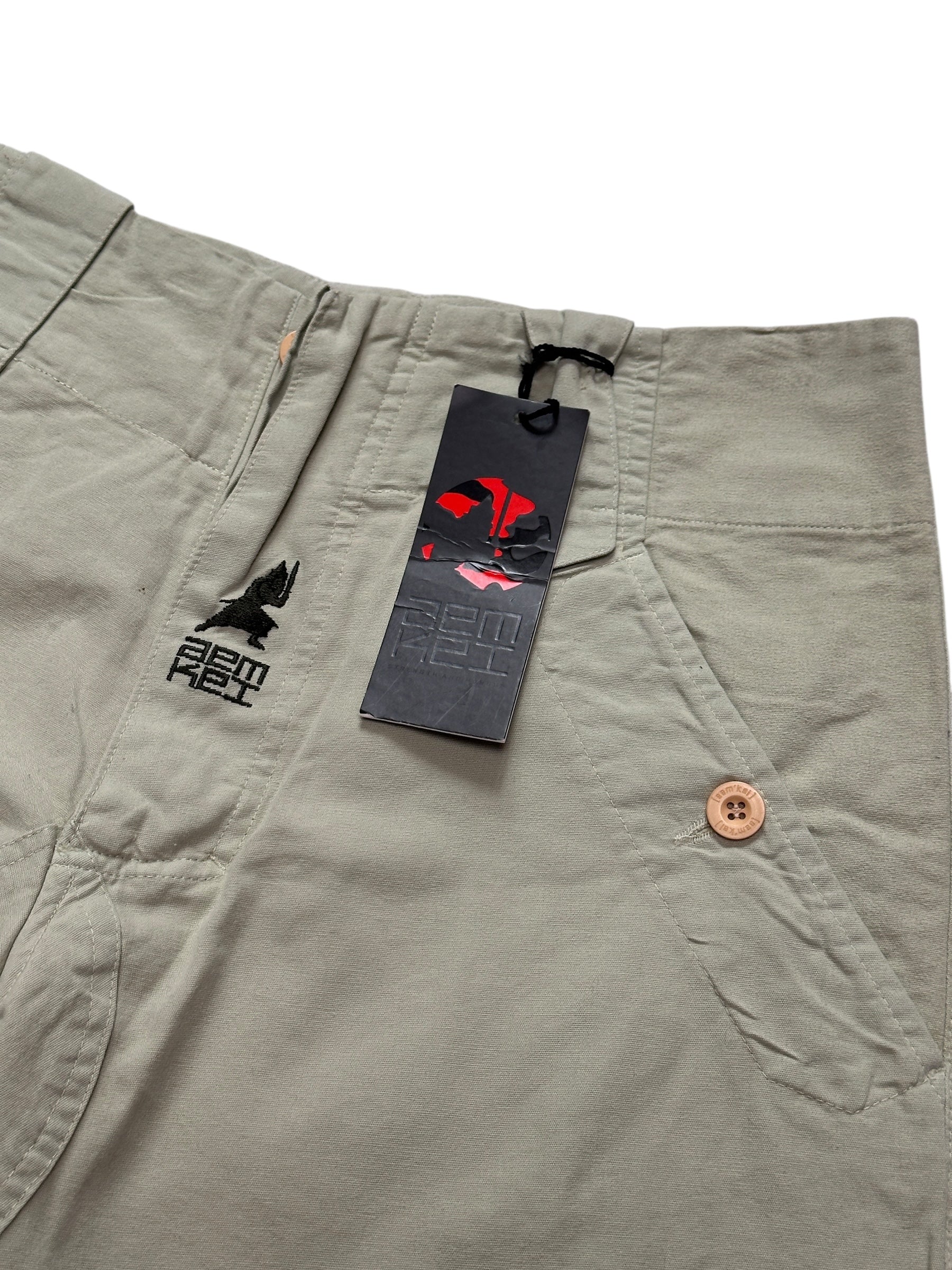 2000s Vintage Aem’kei 3/4 Jorts | Khaki Y2K Dreiviertel Shorts Herren M