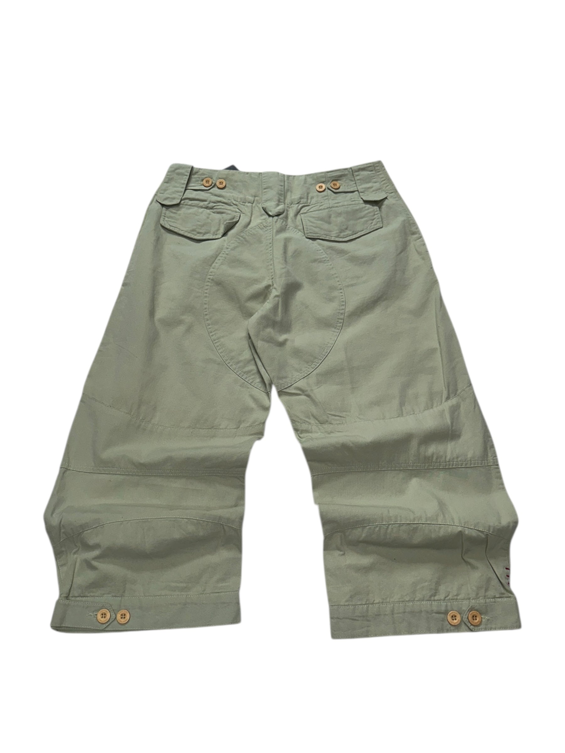 2000s Vintage Aem’kei 3/4 Jorts | Khaki Y2K Dreiviertel Shorts Herren M