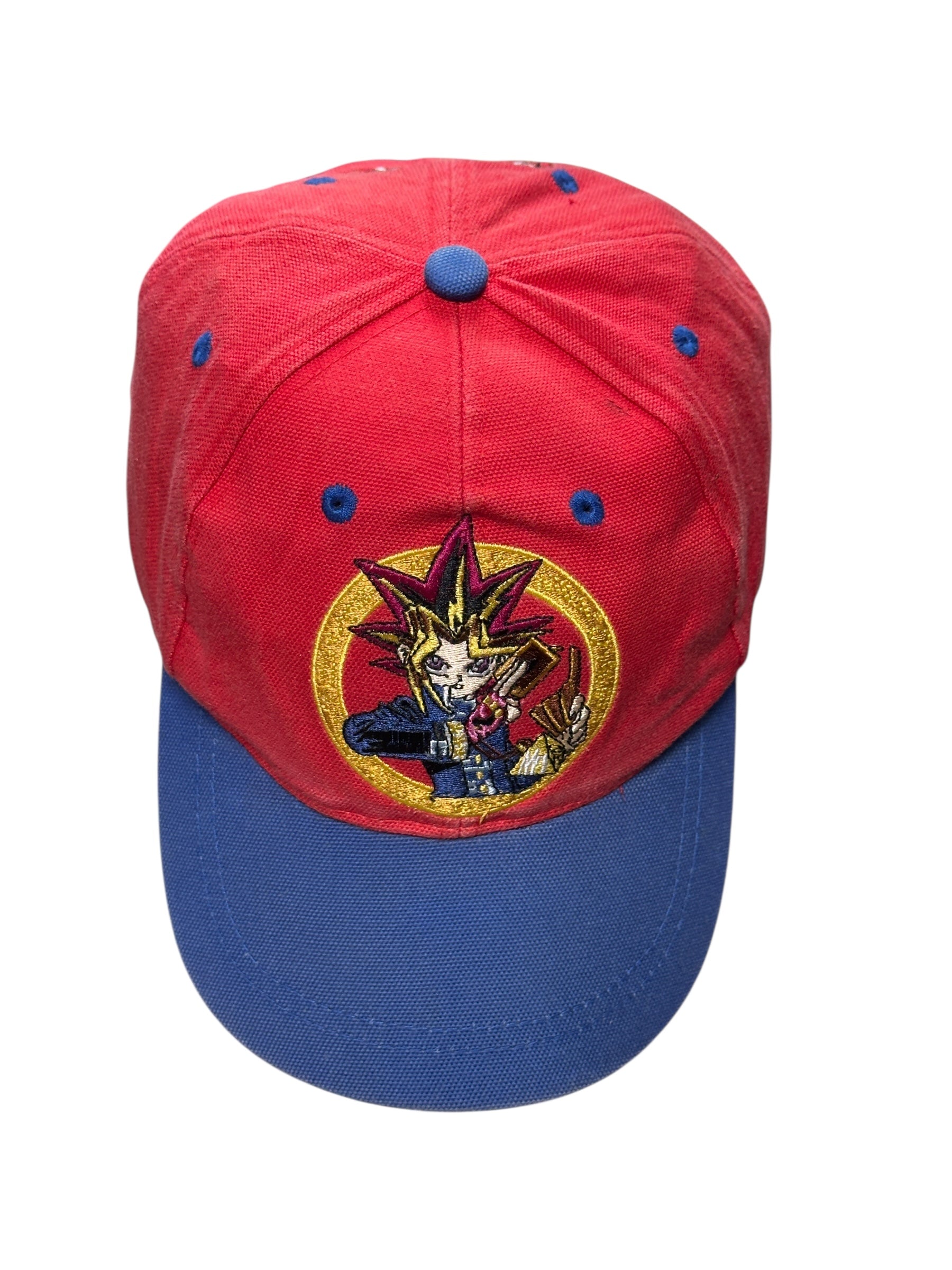 1990s Yu-Gi-Oh! Cap | Vintage Rot-Blau Sammler Cap | One Size