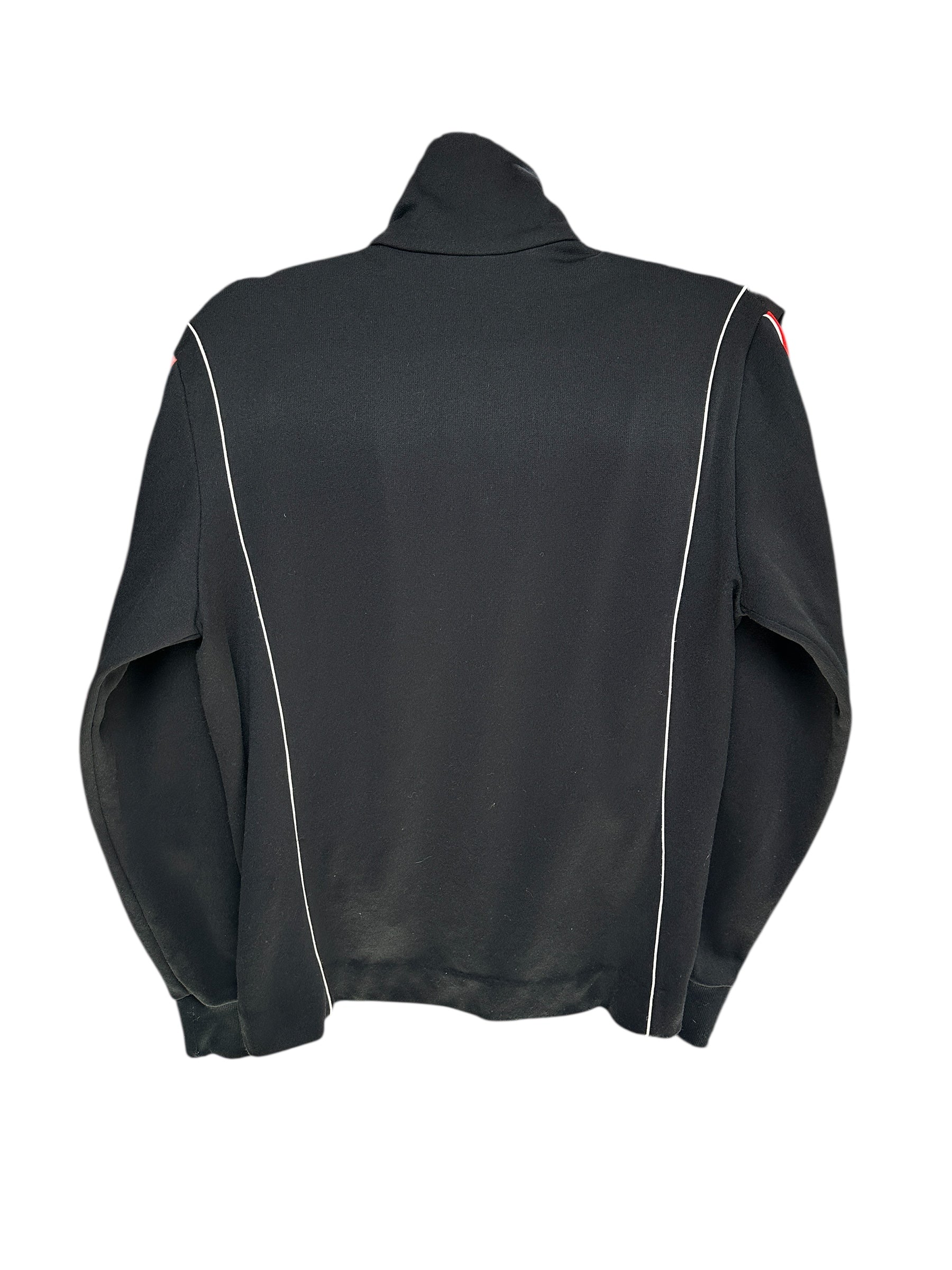 1980s Grasshoppers Two Tone Schwarz Rot Trackjacket Trainingsjacke M | Men’s Vintage